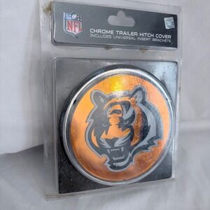 NFL Cincinnati Bengals Chrome Trailer Hitch Cover Rico Industries Orange OS